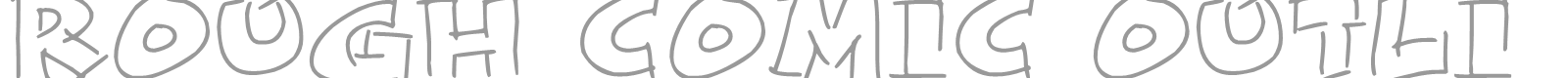 Rough Comic Outlines font preview